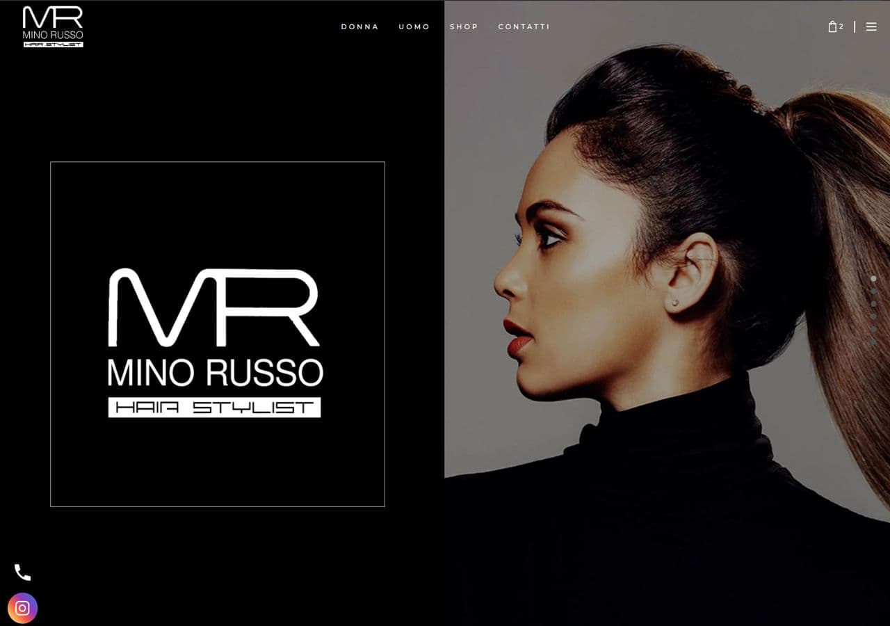 Mino Russo Hair Stylist – Sito web ed e-commerce professionale